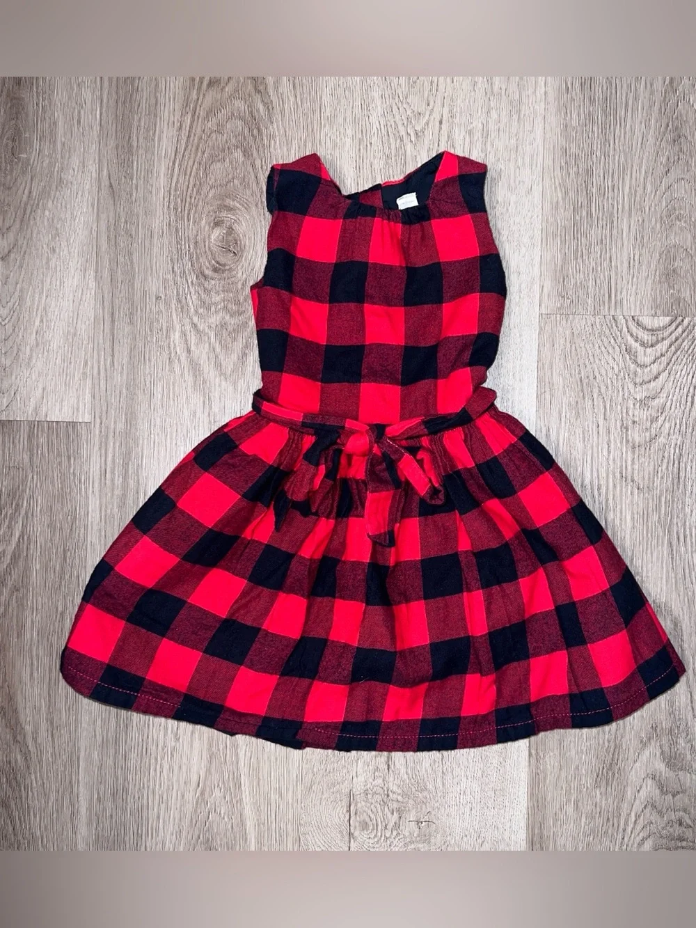 Carter's Toddler Girls Red Black Buffalo Plaid Dress Size 2T Holiday Christmas